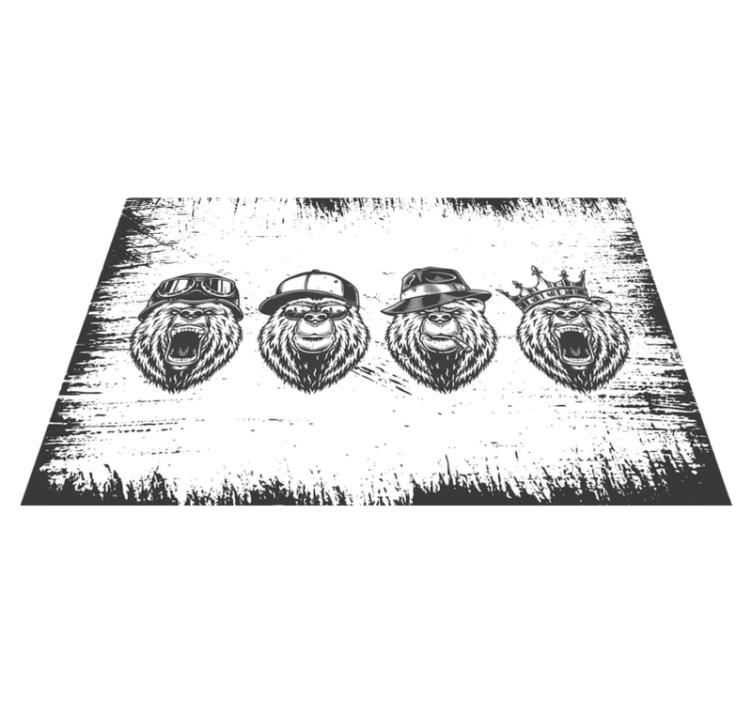 Originálne prestieranie štýlové portréty medveďov - Tenstickers