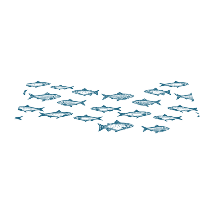 Originálne prestieranie s motívom plávajúcich rýb - Tenstickers