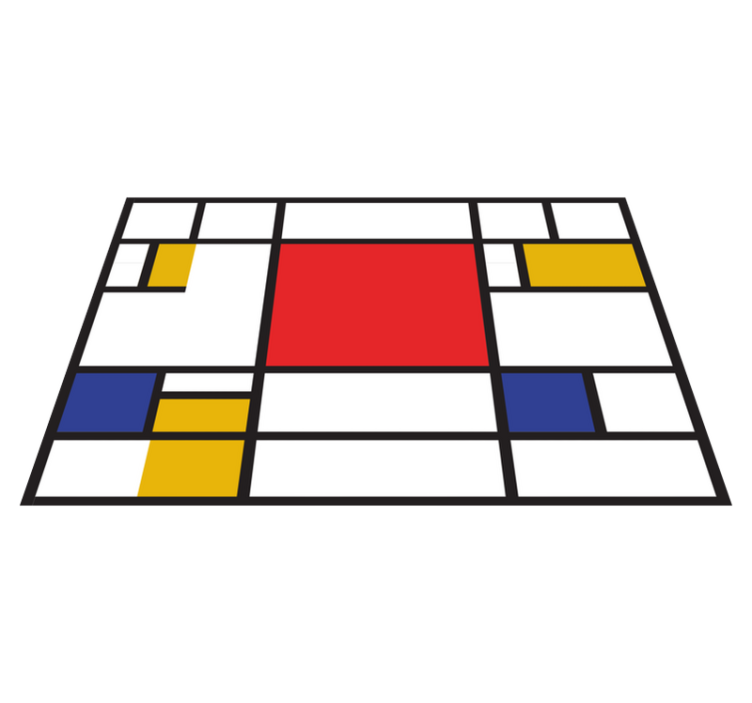 Mondrian geometrické umenie originálne vinylové prestierania - Tenstickers