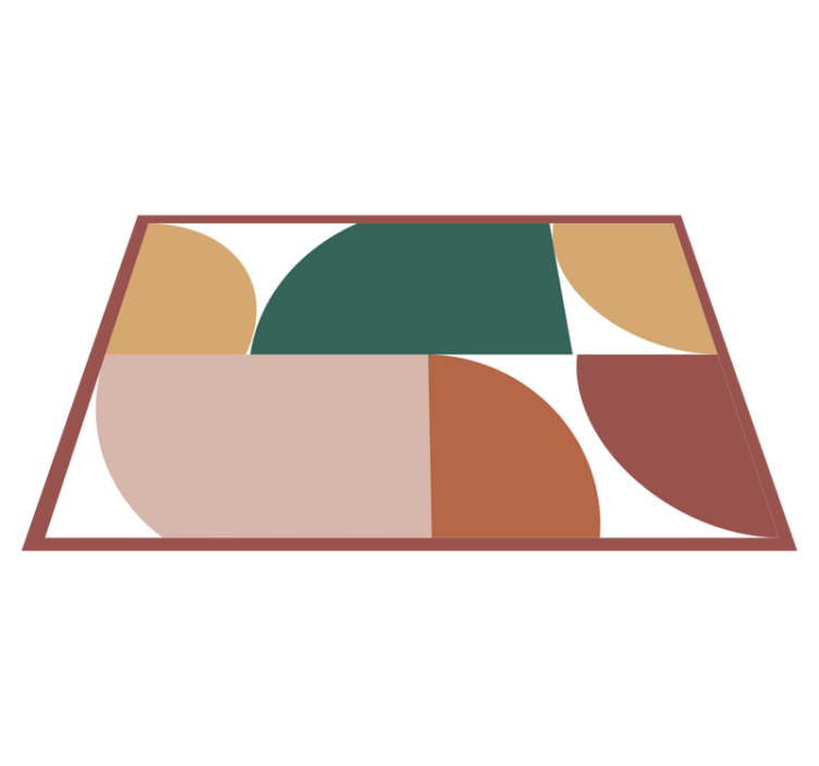 Moderné prestieranie na stôl geometrické farebné segmenty - Tenstickers