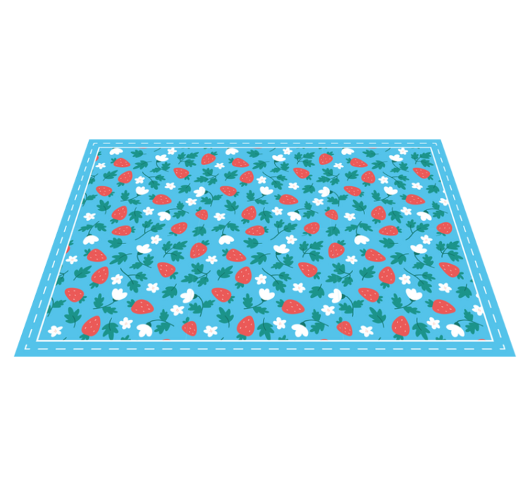 Originálne prestieranie s jahodovým kvetinovým vzorom - Tenstickers