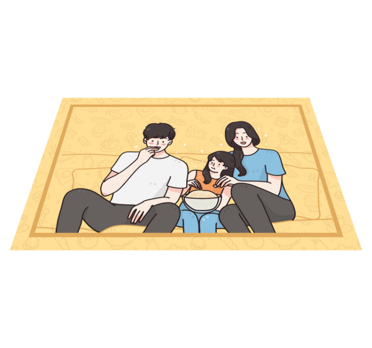 Rodina spolu jedia domáce prestierania - Tenstickers