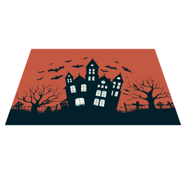 Hviezdny hrad lietajúce netopiere halloweenské prestierania - Tenstickers
