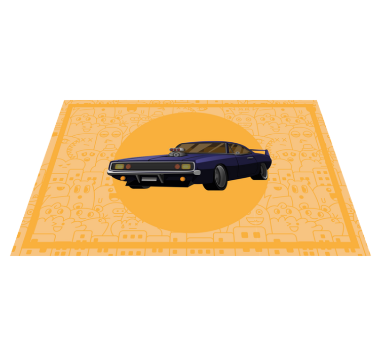 Svalové bežiace auto kreslené originálne prestierania - Tenstickers