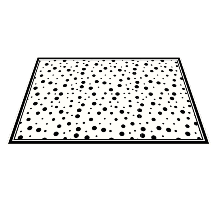 čierne bodky na bielych domácich prestieraniach - Tenstickers