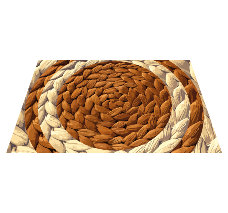 Imitácia prírodného vlákna v kruhoch prestieranie - Tenstickers