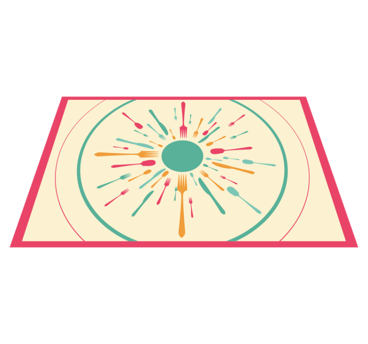 Moderné prestieranie na stôl farebný výbuch príbora - Tenstickers