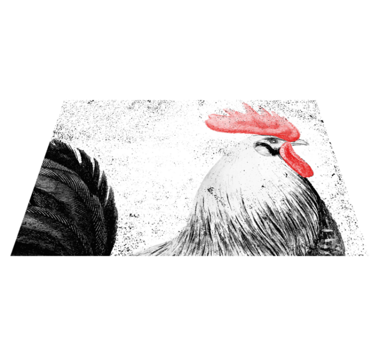 Originálne prestieranie s ilustrovaným kohútom - Tenstickers