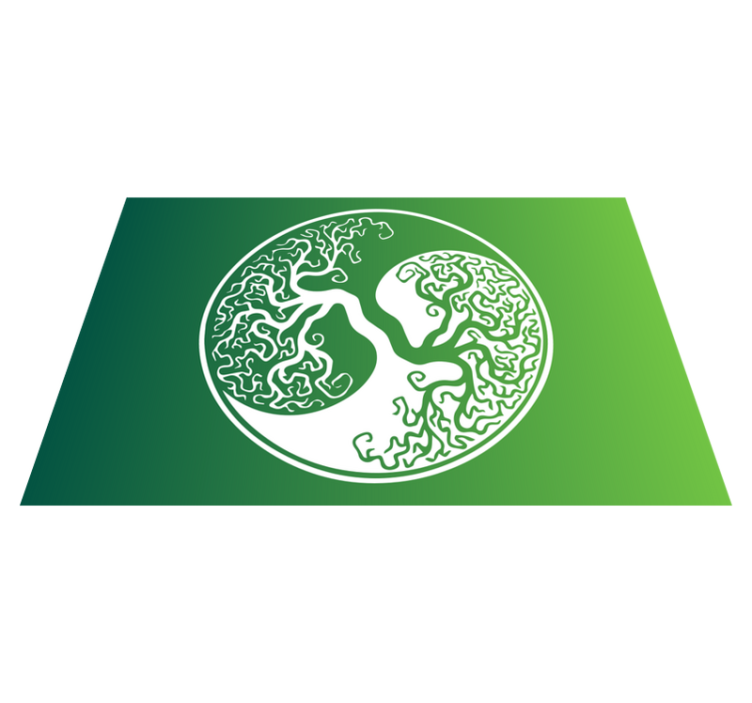 Originálne podložky jin -jang strom života - Tenstickers