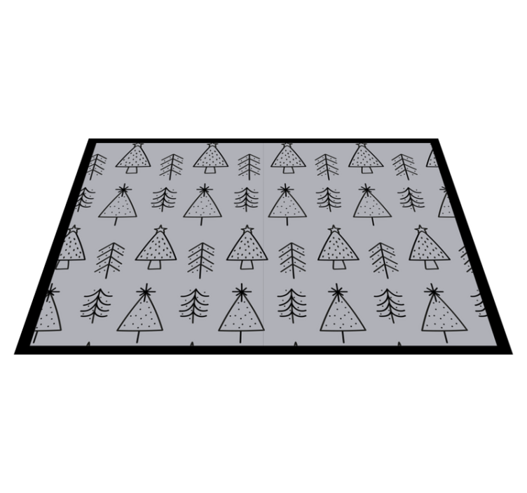 Vianočné prestieranie so štýlovými vianočnými stromčekmi - Tenstickers