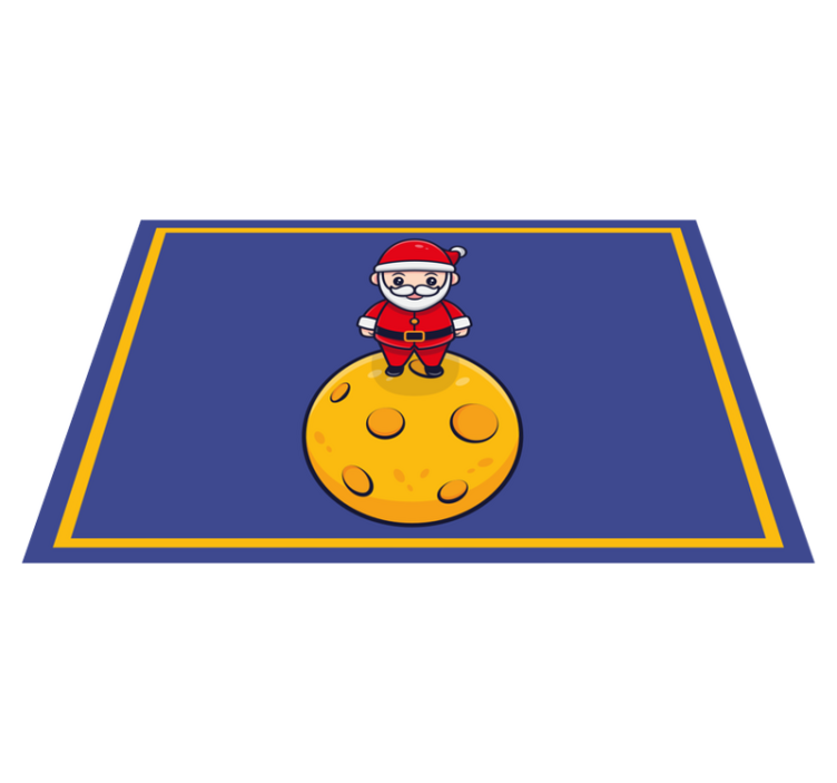 Vianočné prestieranie santa na mesiaci - Tenstickers
