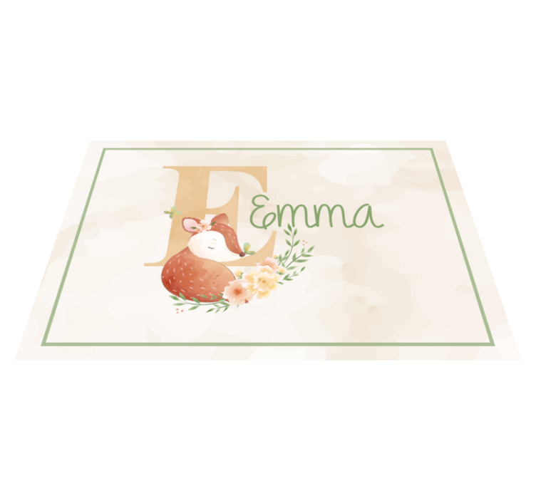 Roztomilé zvieratká jelene s menom deti prestieranie - Tenstickers