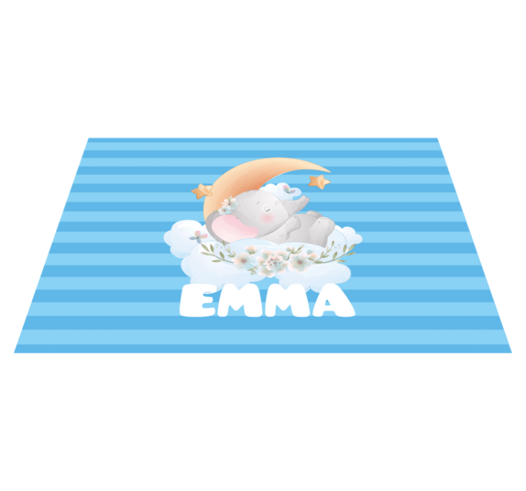 Detské prestieranie s roztomilým dizajnom slona - Tenstickers