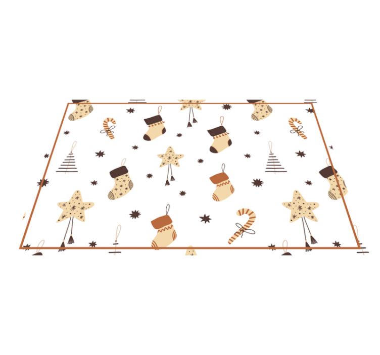 Vianočné prestieranie s motívom sviatočných ponožiek - Tenstickers