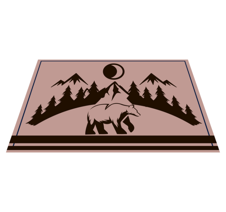 Prestieranie s menom silueta medveďa v prírode - Tenstickers