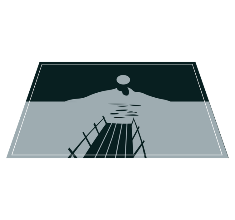 Moderné prestieranie na stôl most nad vodou - Tenstickers