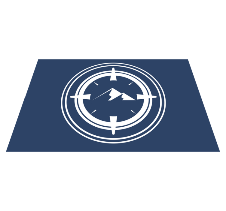 Moderné prestieranie na stôl s grafickým kompasom - Tenstickers