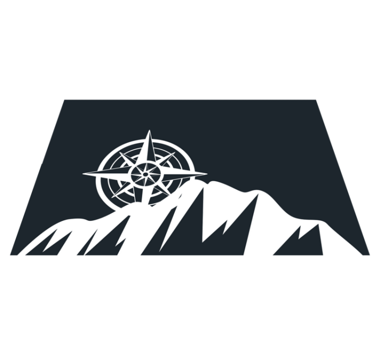 Prestieranie s textom dizajn horského kompasu - Tenstickers