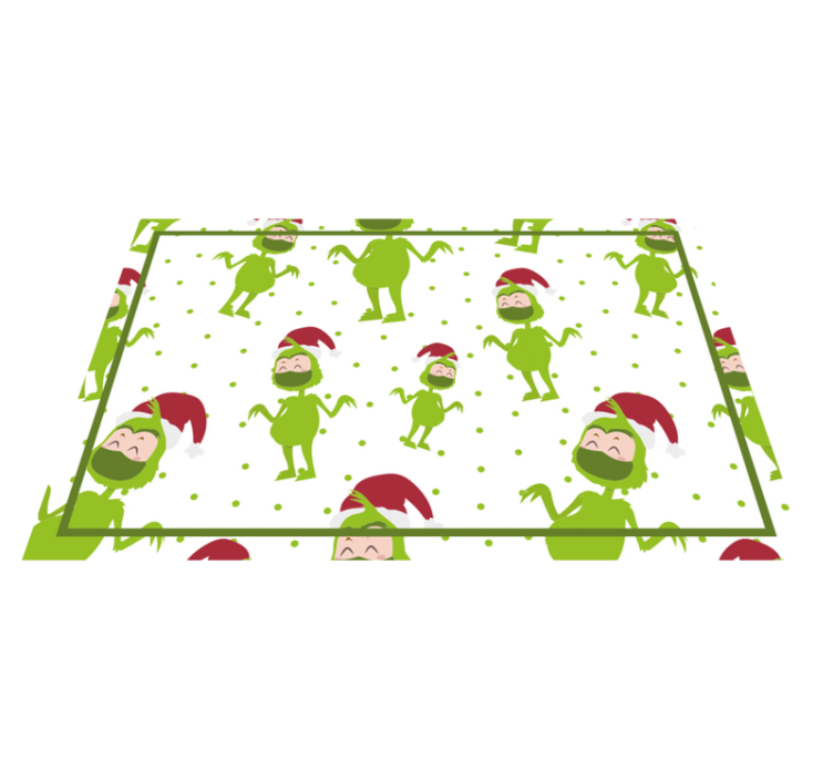 Vianočné prestieranie s veselými grinch postavičkami - Tenstickers