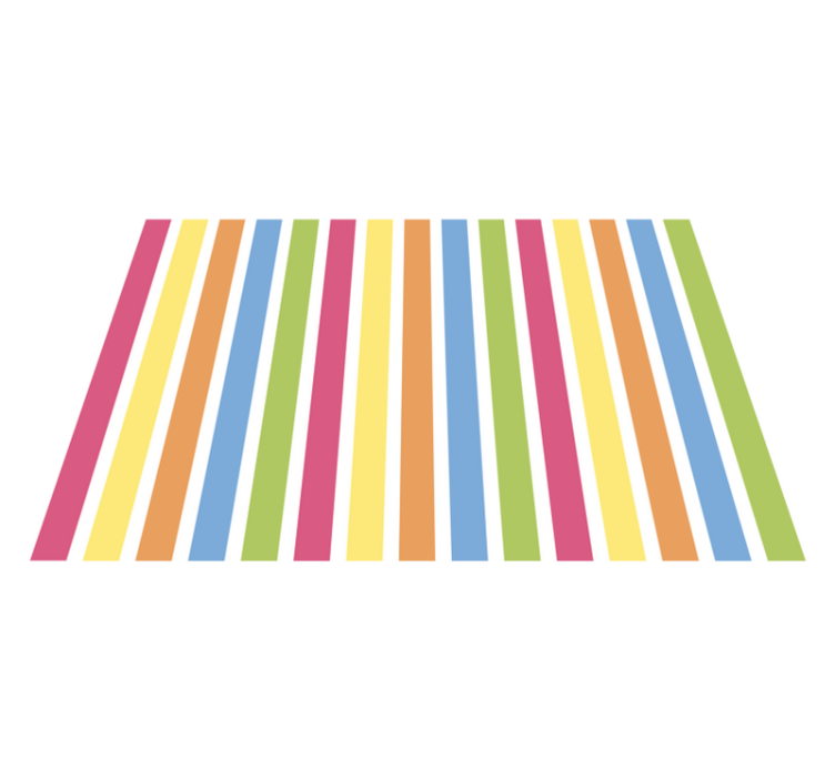 Moderné prestieranie na stôl s farebnými pruhmi - Tenstickers