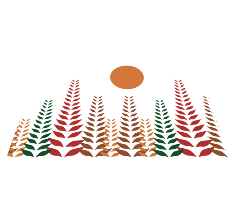 Moderné prestieranie na stôl s elegantným listovým motívom - Tenstickers