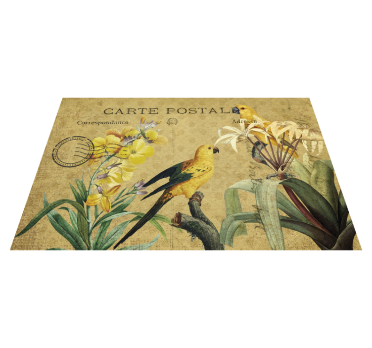 Originálne prestieranie s vintage kvetinovou poštou - Tenstickers