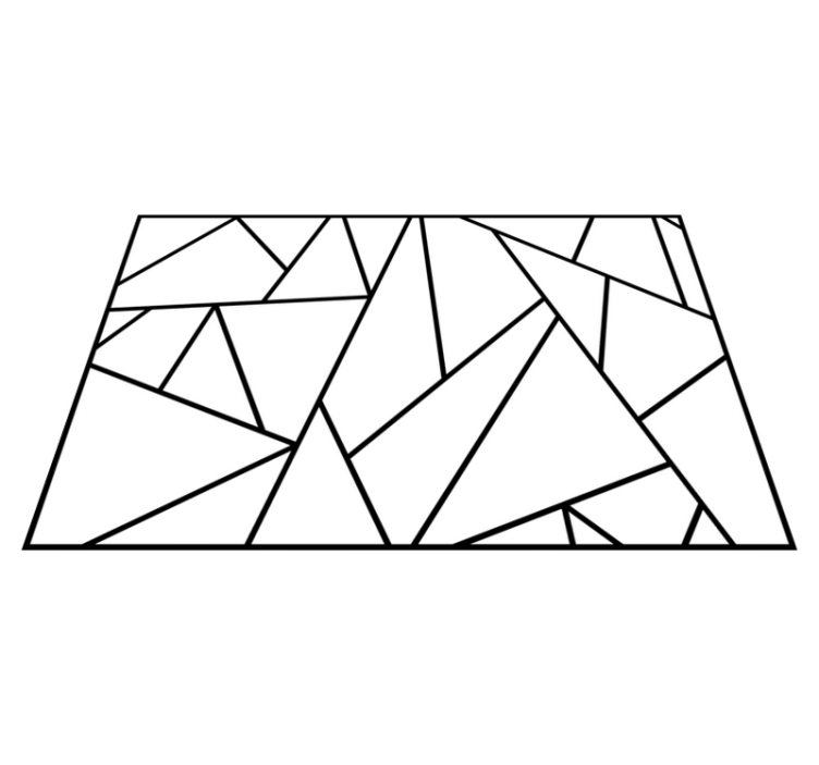 Moderné prestieranie na stôl geometrické čierne línie - Tenstickers