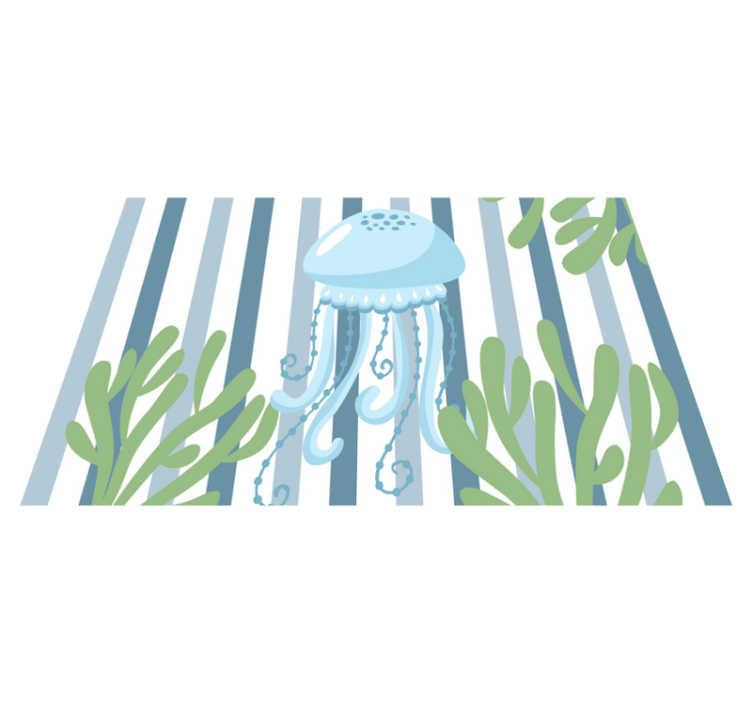 Originálne prestieranie s podvodnou scénou medúz - Tenstickers