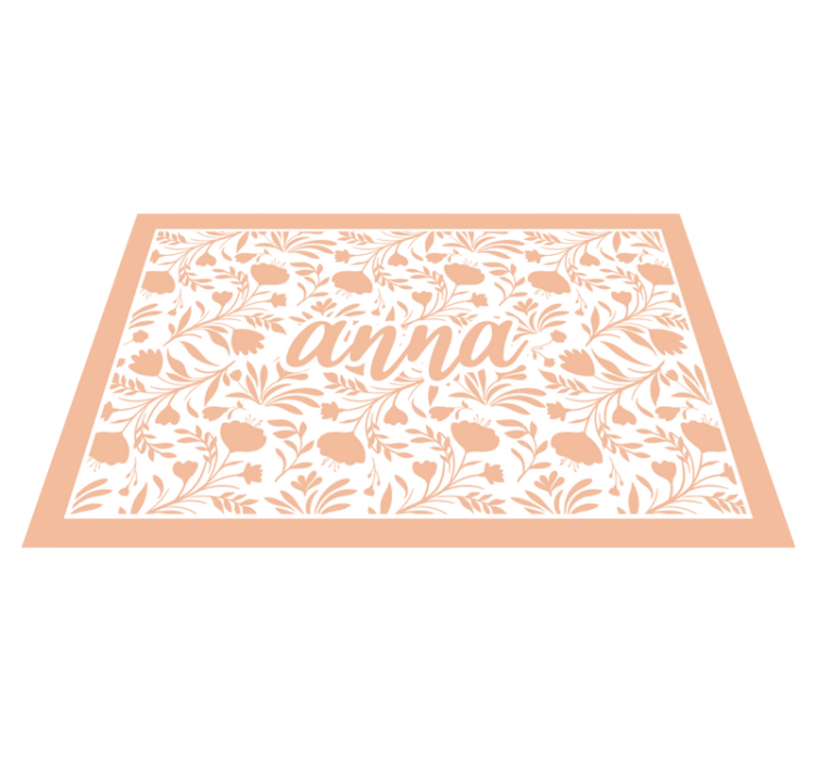 Ružové vintage listy vzor elegantné prestieranie - Tenstickers