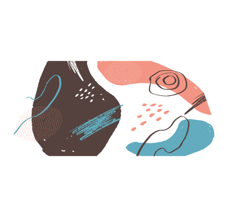 Moderné prestieranie na stôl Živé abstraktné tvary - Tenstickers