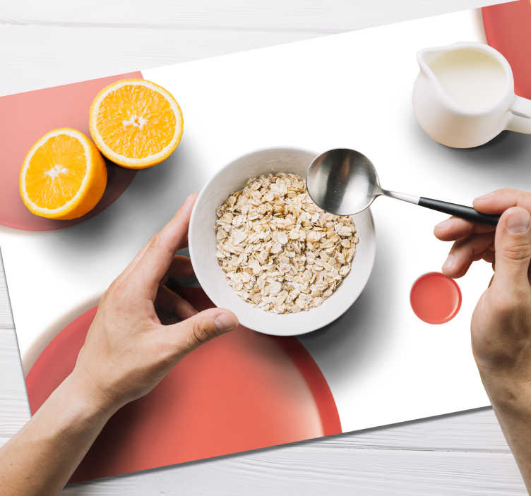 červené moderné kruhy červené prestierania - Tenstickers