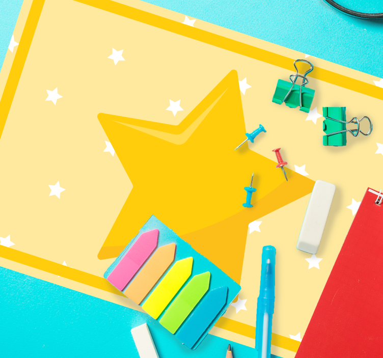 Domáce prestieranie žlté klasické hviezdy - Tenstickers