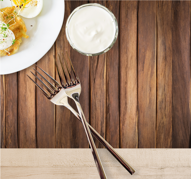 Drevené s prestieraním so starou textúrou povrchu - Tenstickers