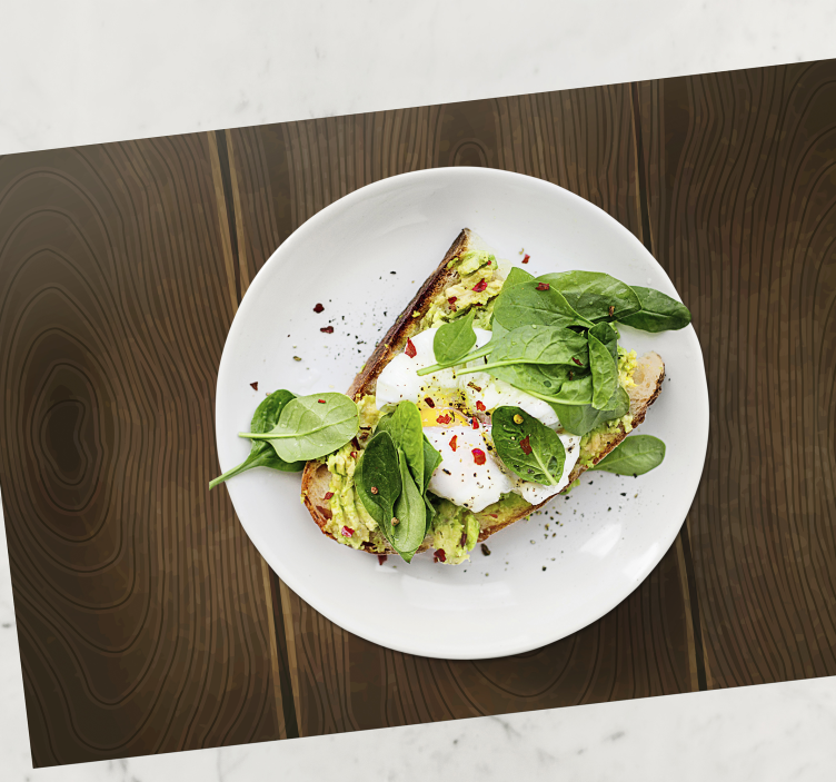 Drevený vzor tmavý tónovaný prestieranie - Tenstickers