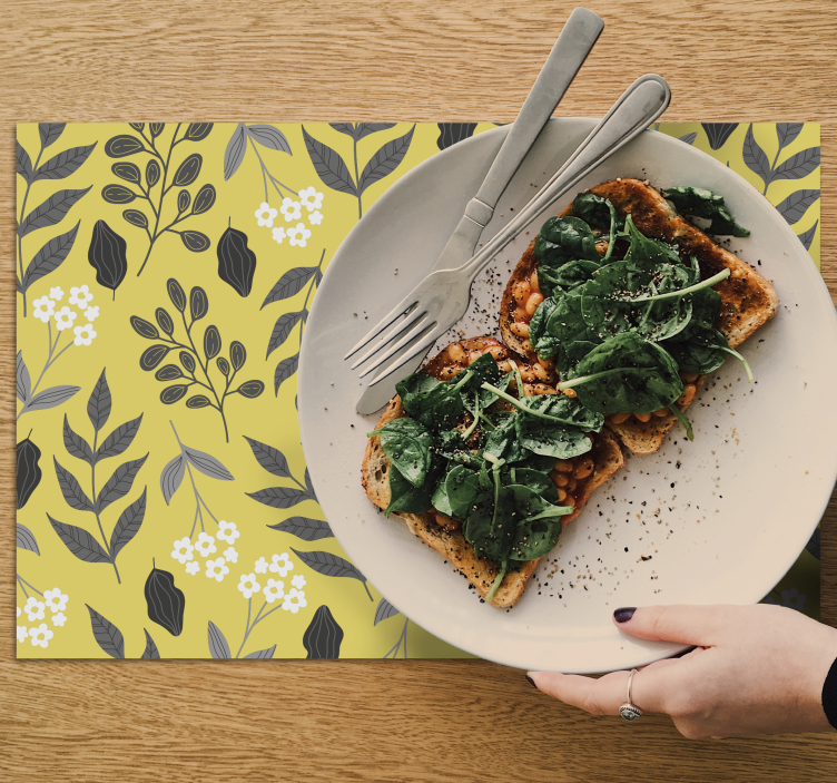 Elegantné kvety originálne prestierania - Tenstickers