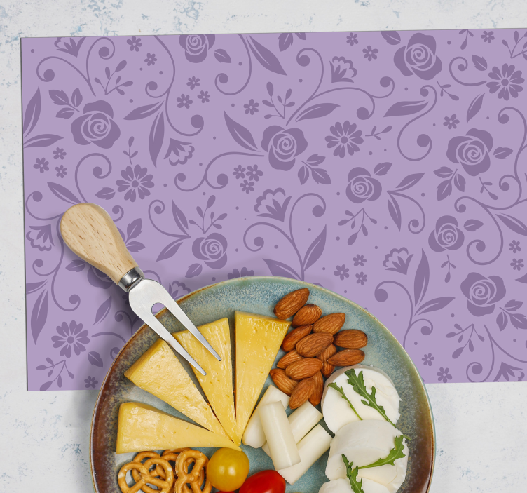 Fialové kvety elegantné prestieranie - Tenstickers