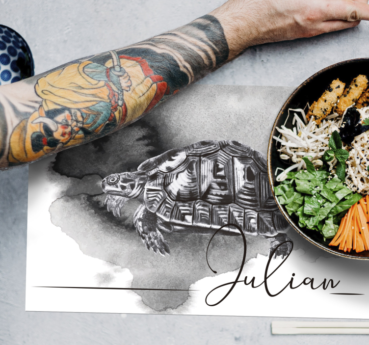 Korytnačka ilustrácie s názvom korytnačka prestieranie - Tenstickers