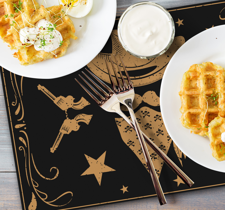 Prestieranie pre kovbojské klobúky, šatky a revolvery - Tenstickers