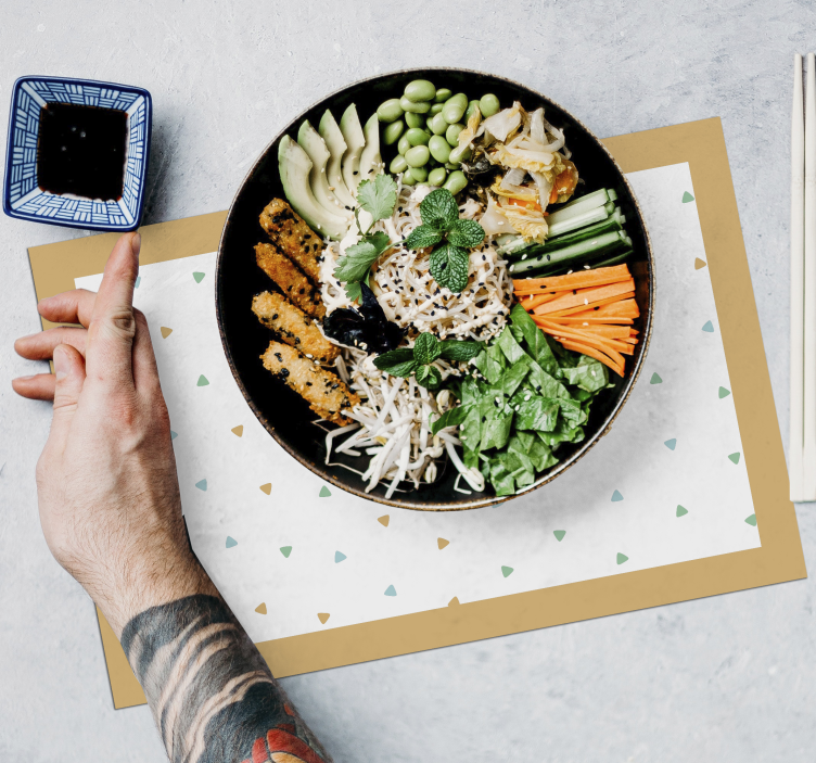 Minimalistické trojuholníky pôvodné prestierania - Tenstickers