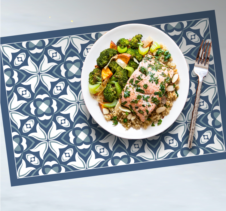 Modrá váza „hampton style“ moderné prestieranie - Tenstickers