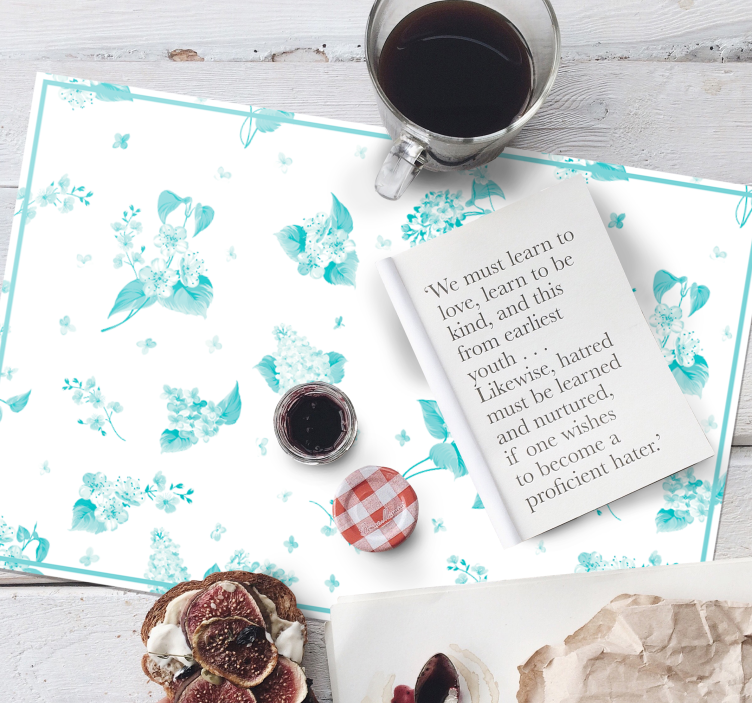 Okrúhle kvetinové originálne prestieranie - Tenstickers