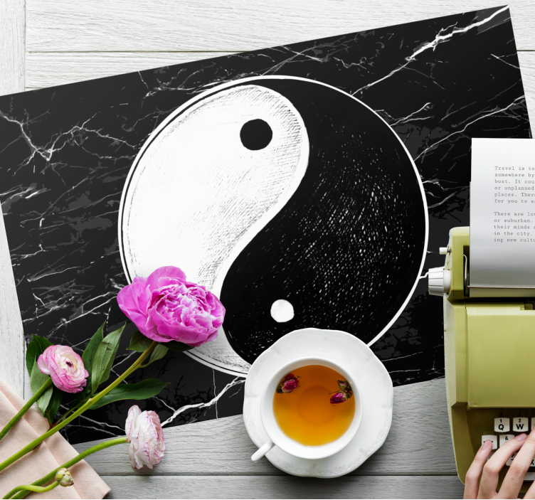 Originálne vyváženie jin -jang originálne podložky - Tenstickers