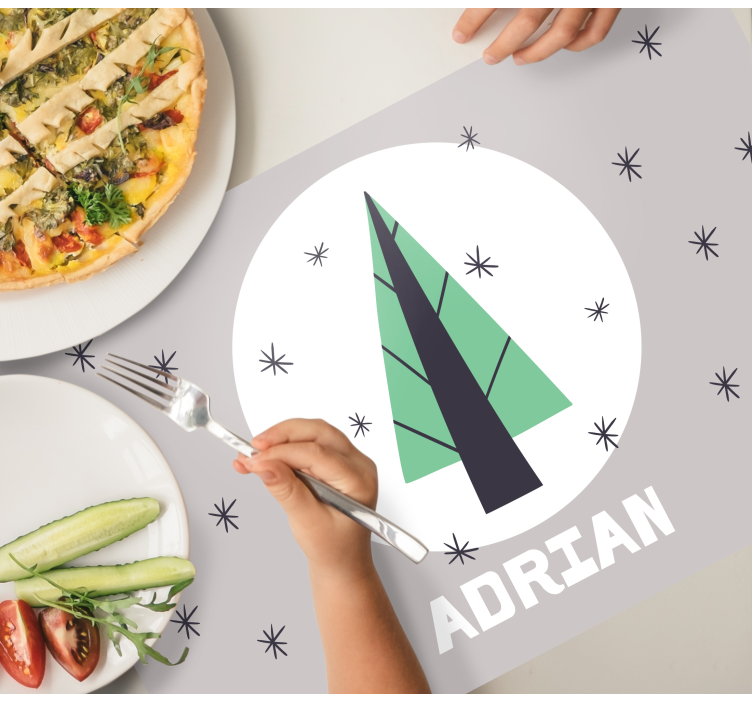 Osobný vianočný stromček s vianočnými prestieraniami - Tenstickers