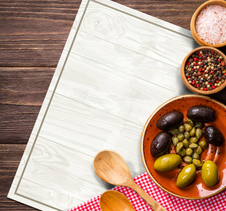 Prestieranie na stôl biele drevo - Tenstickers