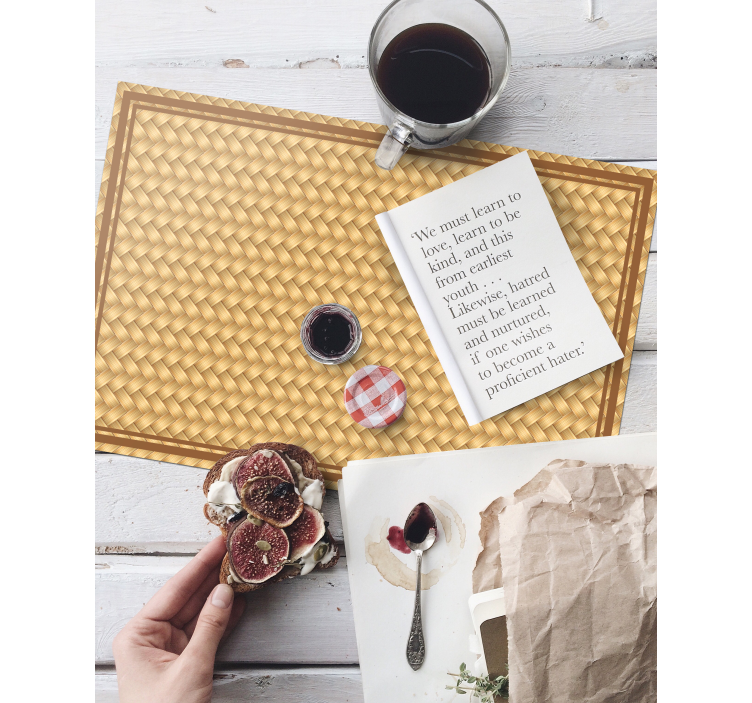 Prestieranie na stôl prútený vzor - Tenstickers