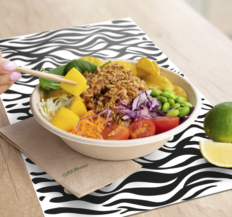 Pruhované pozadie zebry - Tenstickers