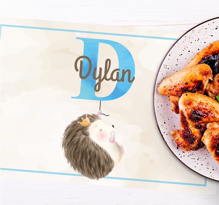 Roztomilý ježko s prestieraním na meno - Tenstickers