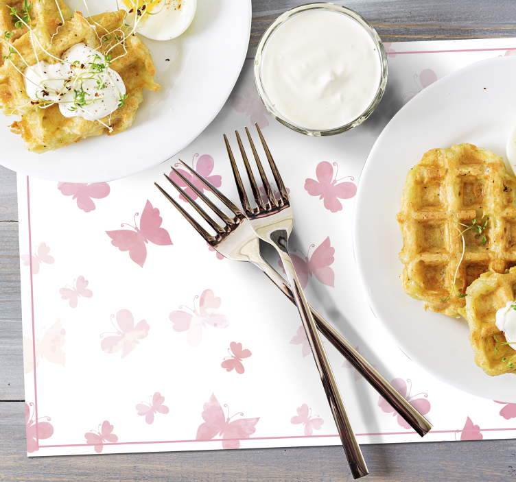 Ružové odtiene motýlikové prestierania - Tenstickers