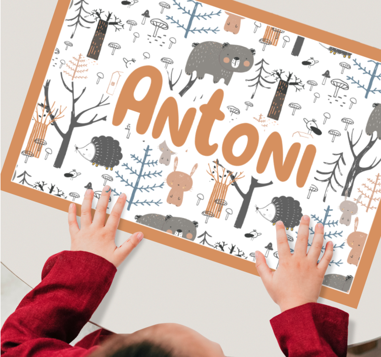 škandinávsky les so zvieratkami - Tenstickers