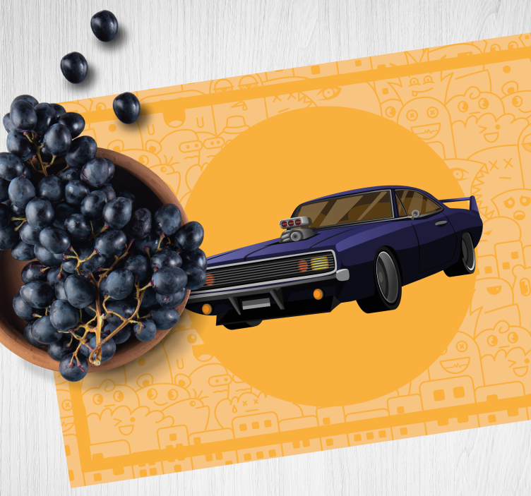 Svalové bežiace auto kreslené originálne prestierania - Tenstickers